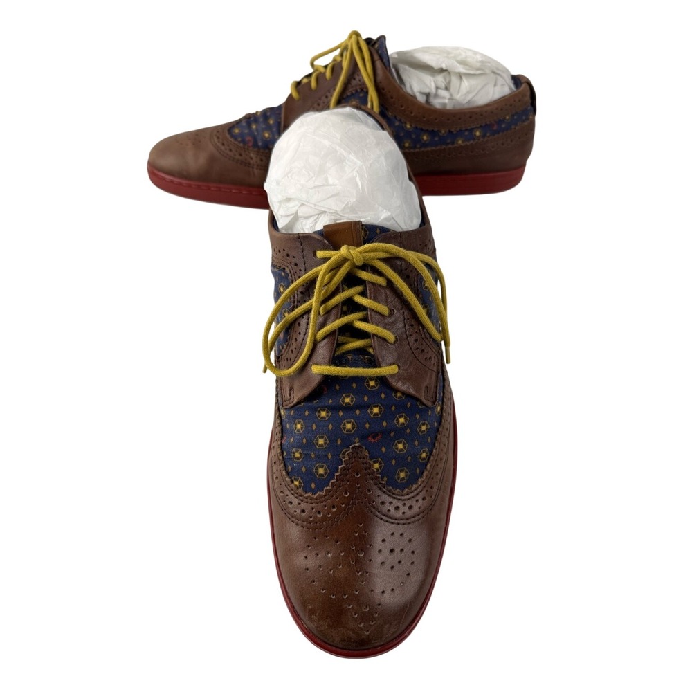 Fred Perry x Drake's Eton Leather Brogue Wingtip Oxford Shoes | Size 11